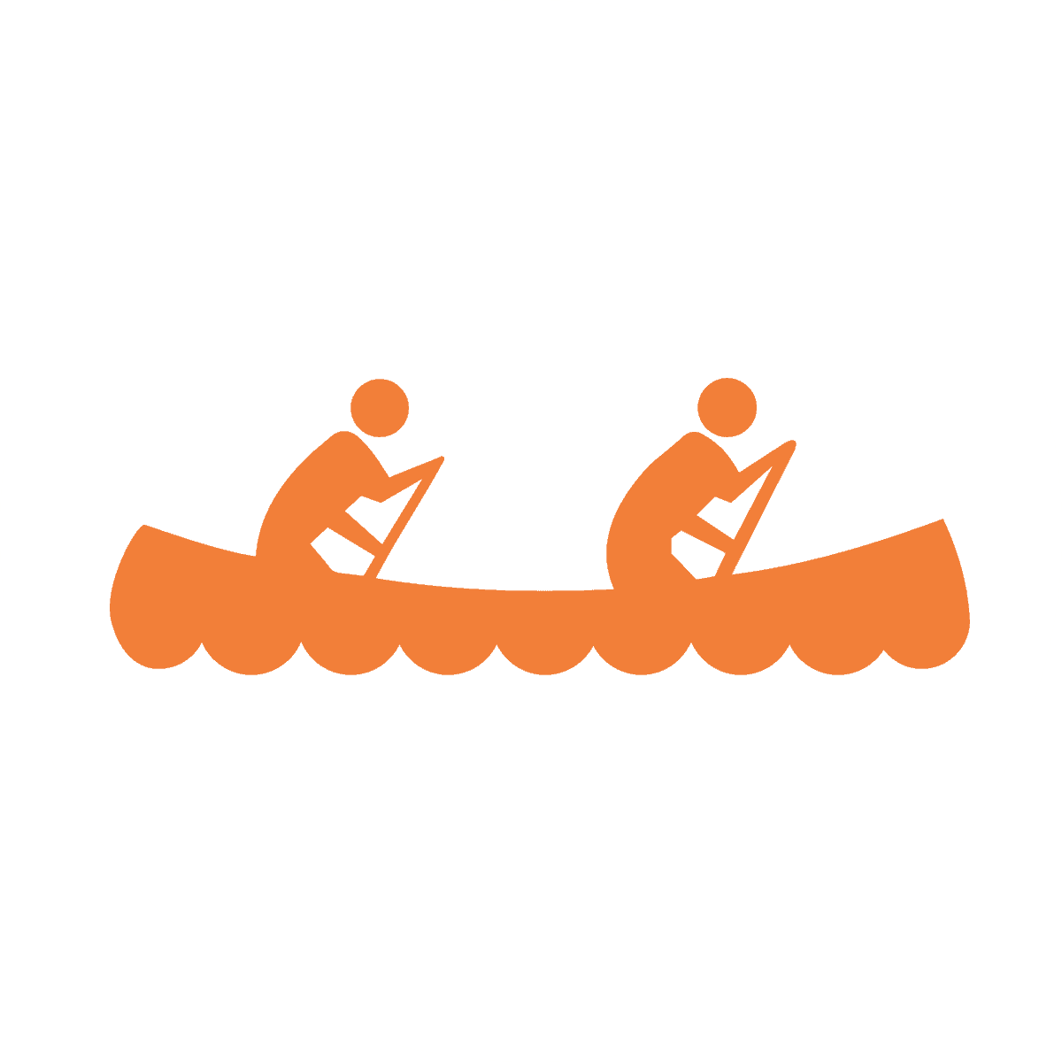 icon showing two people canoeing