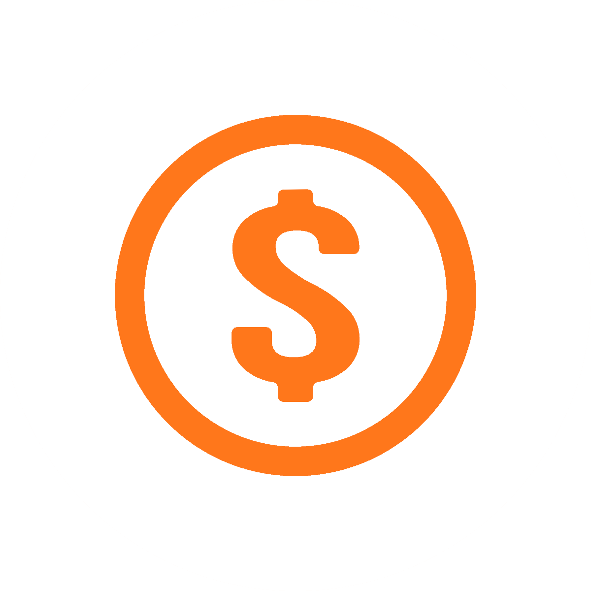 icon with dollar sign showing pricing